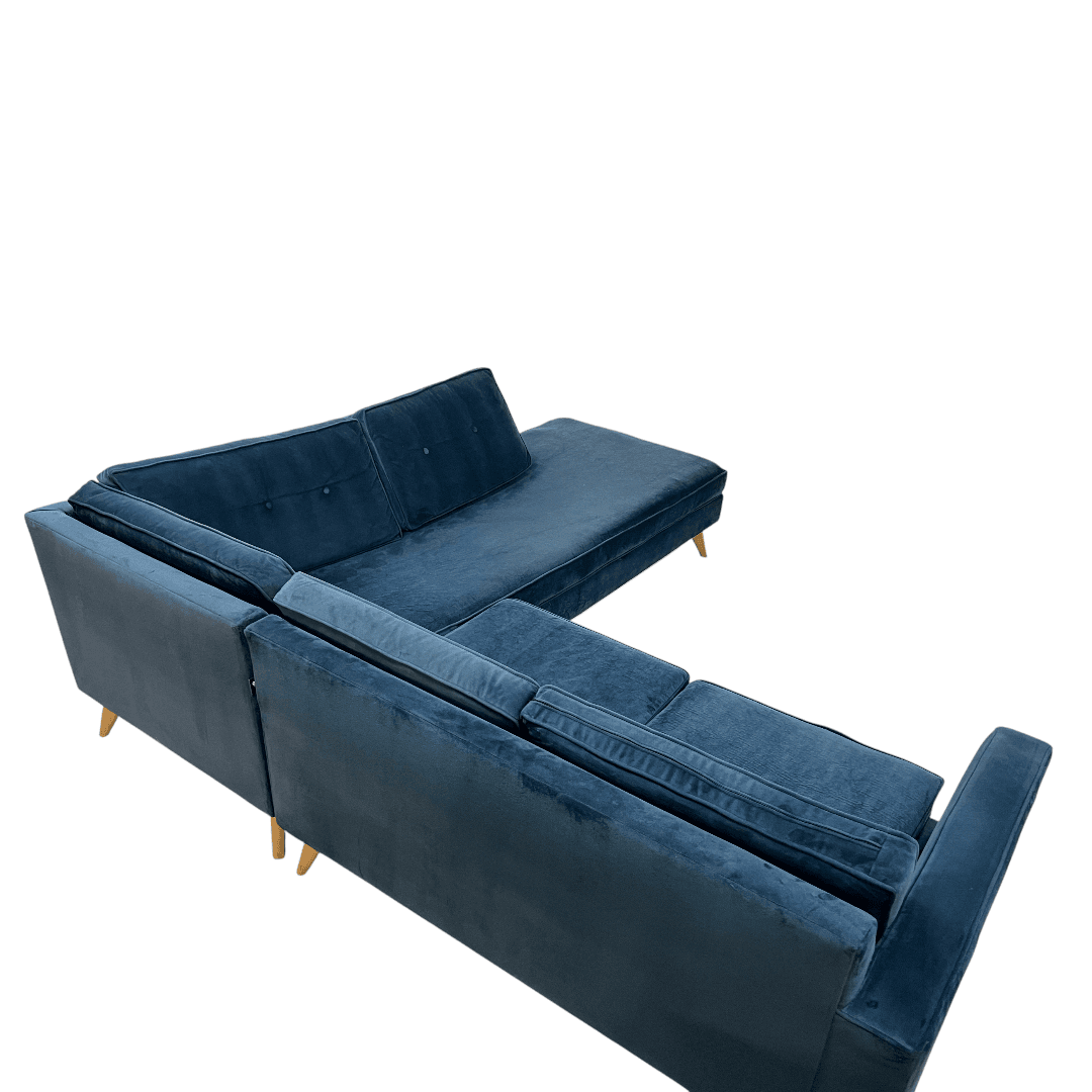 Etsy Artisan Blue Velvet Couch - Thumbnail 15