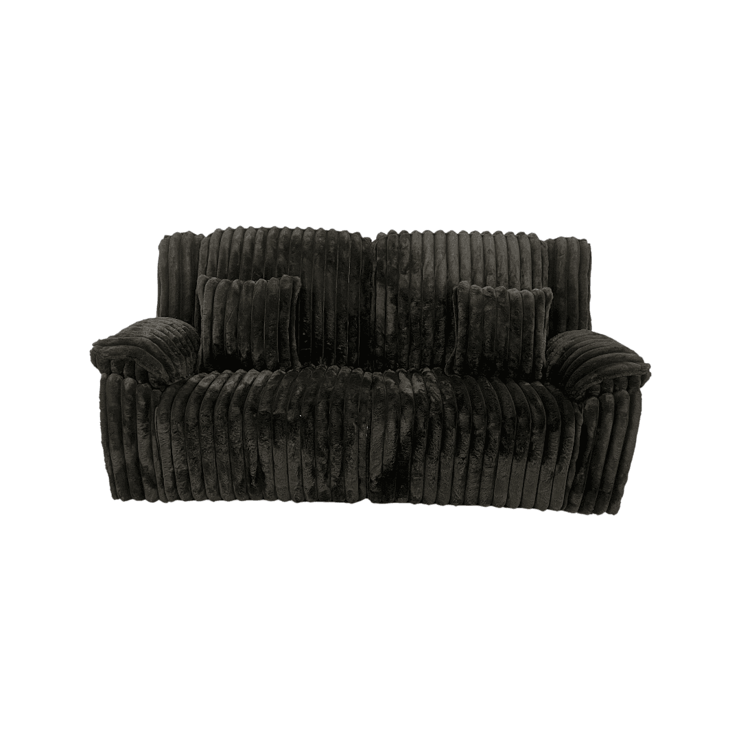 Mercer41 Rabbit Fur Power Reclining Sofa Couch With USB Charger And Cup Holder - Thumbnail 9