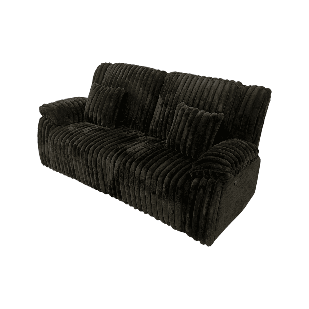 Mercer41 Rabbit Fur Power Reclining Sofa Couch With USB Charger And Cup Holder - Thumbnail 5