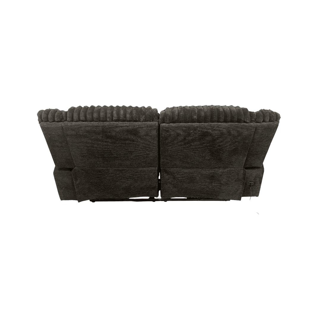 Mercer41 Rabbit Fur Power Reclining Sofa Couch With USB Charger And Cup Holder - Thumbnail 13