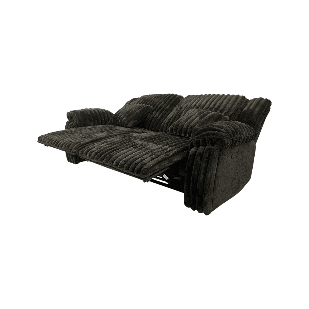 Mercer41 Rabbit Fur Power Reclining Sofa Couch With USB Charger And Cup Holder - Thumbnail 15