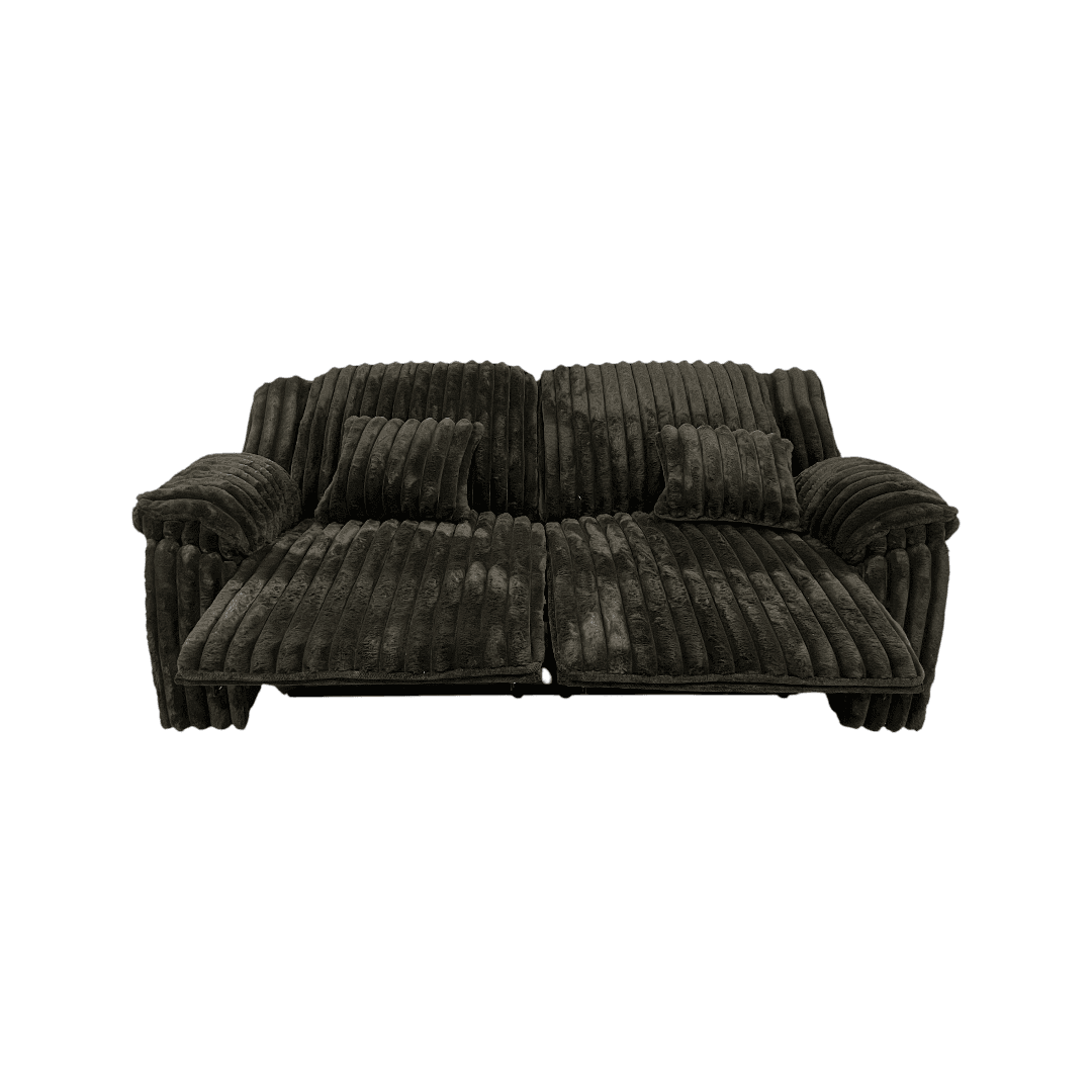 Mercer41 Rabbit Fur Power Reclining Sofa Couch With USB Charger And Cup Holder - Thumbnail 19