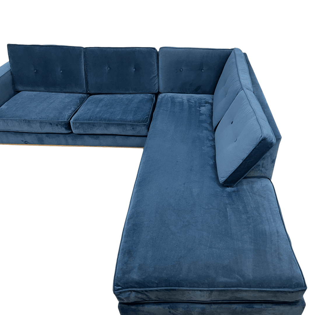 Etsy Artisan Blue Velvet Couch - Thumbnail 9