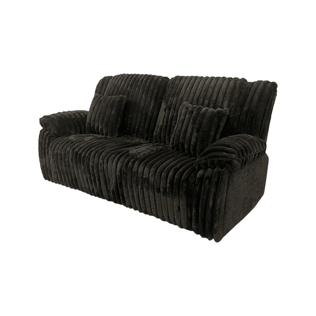 Mercer41 Rabbit Fur Power Reclining Sofa Couch With USB Charger And Cup Holder - Thumbnail 6