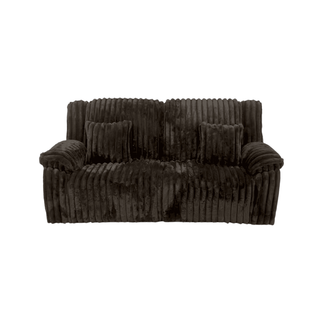 Mercer41 Rabbit Fur Power Reclining Sofa Couch With USB Charger And Cup Holder - Thumbnail 2