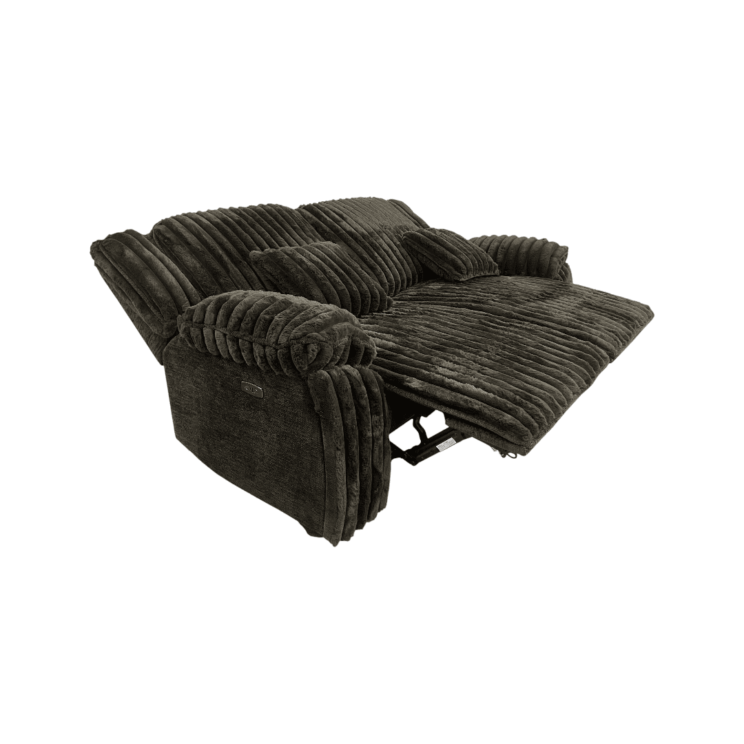 Mercer41 Rabbit Fur Power Reclining Sofa Couch With USB Charger And Cup Holder - Thumbnail 25