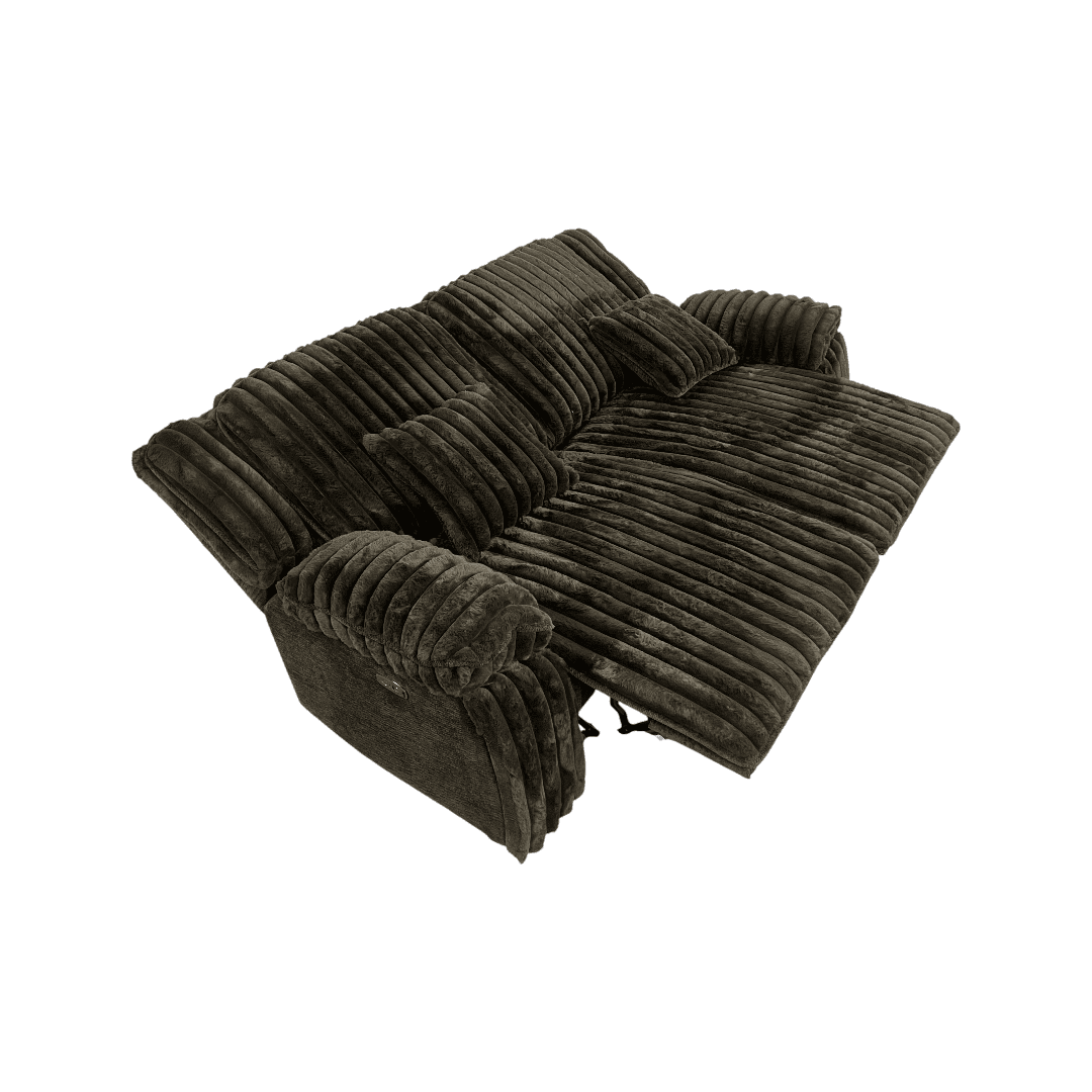 Mercer41 Rabbit Fur Power Reclining Sofa Couch With USB Charger And Cup Holder - Thumbnail 24