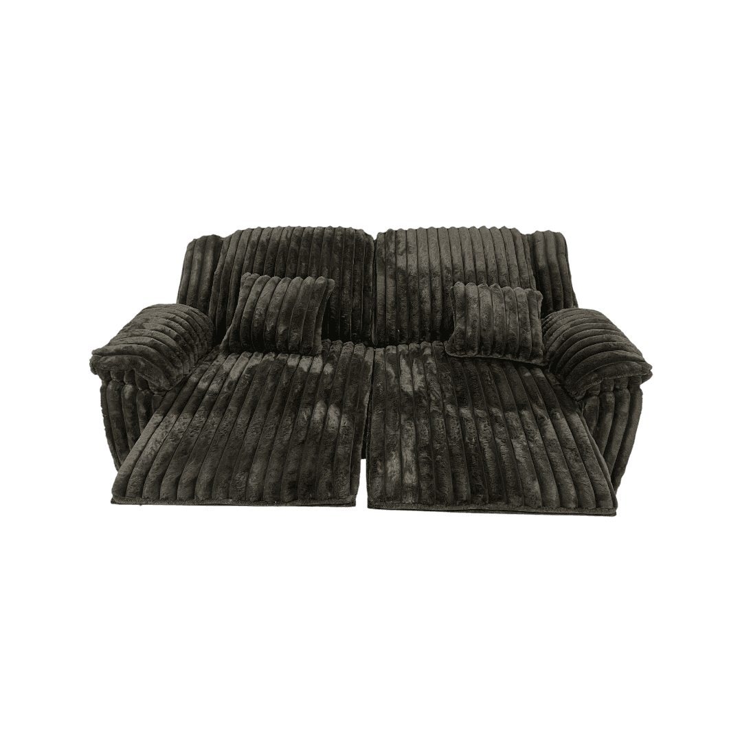 Mercer41 Rabbit Fur Power Reclining Sofa Couch With USB Charger And Cup Holder - Thumbnail 21