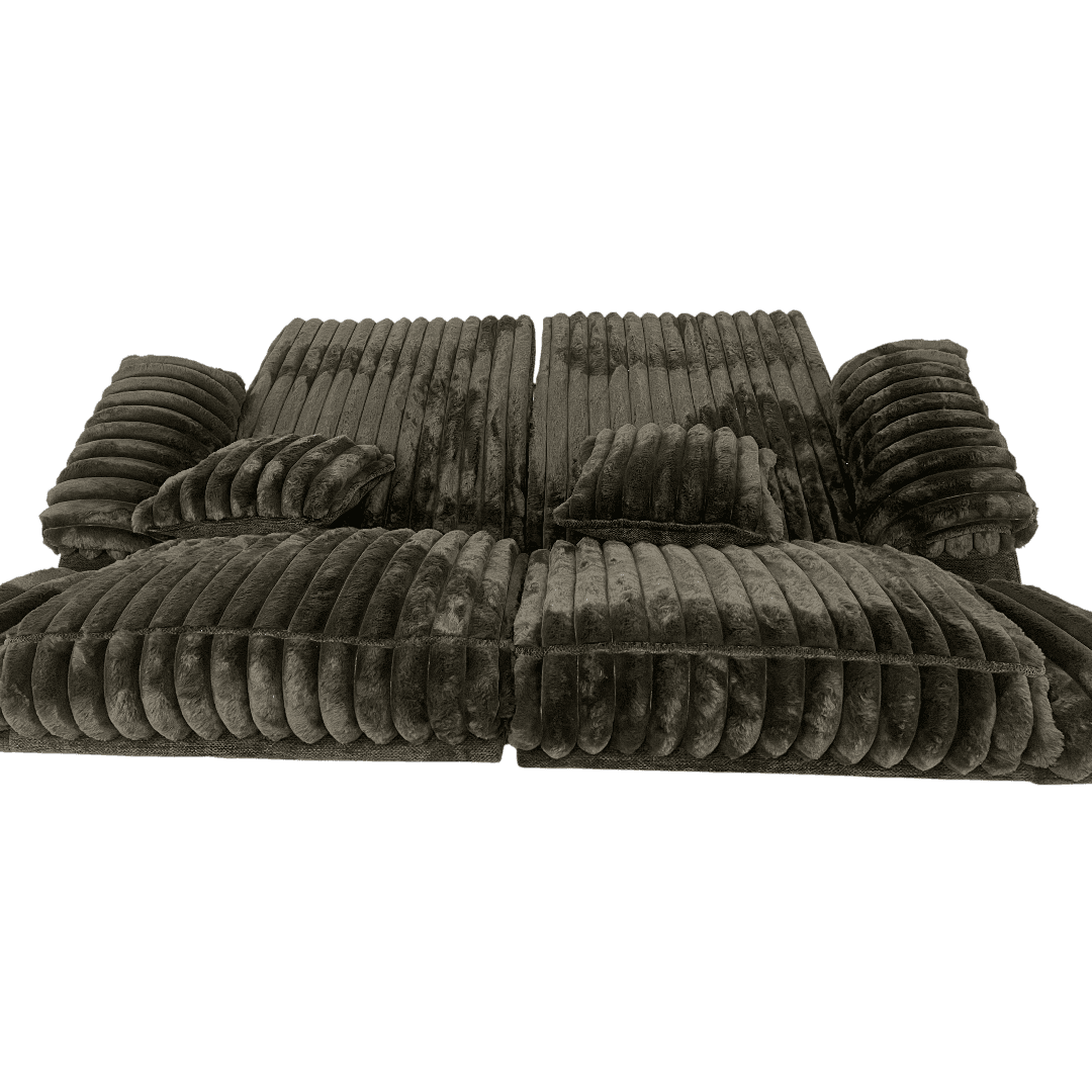 Mercer41 Rabbit Fur Power Reclining Sofa Couch With USB Charger And Cup Holder - Thumbnail 26