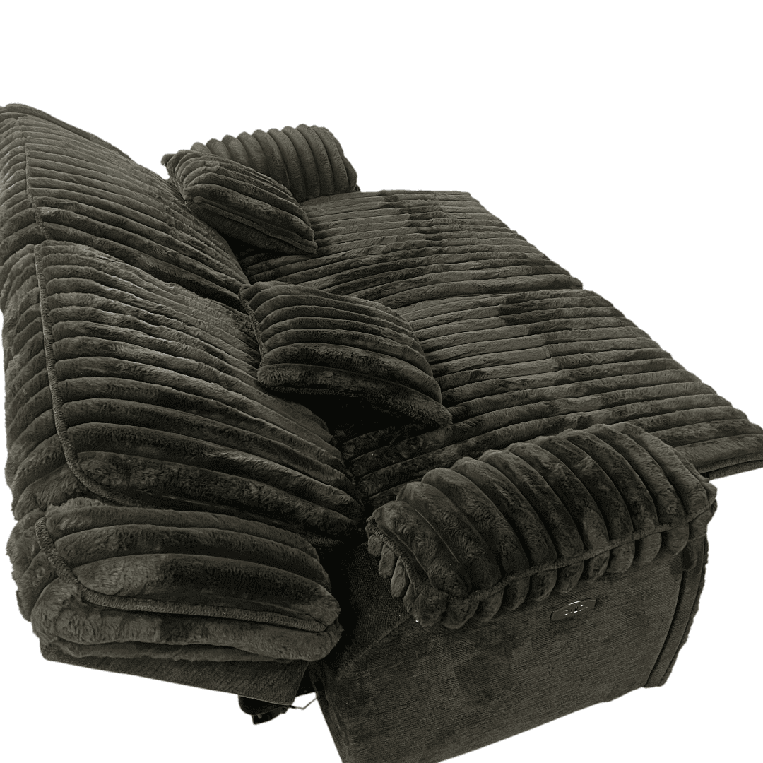 Mercer41 Rabbit Fur Power Reclining Sofa Couch With USB Charger And Cup Holder - Thumbnail 33