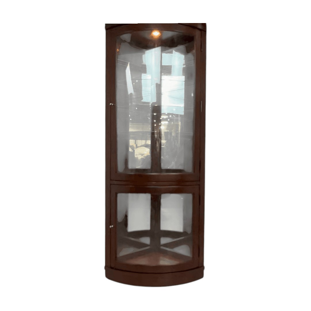 Pulaski Poplar Wood Cherry Brown Curio Display Cabinet - Thumbnail 13