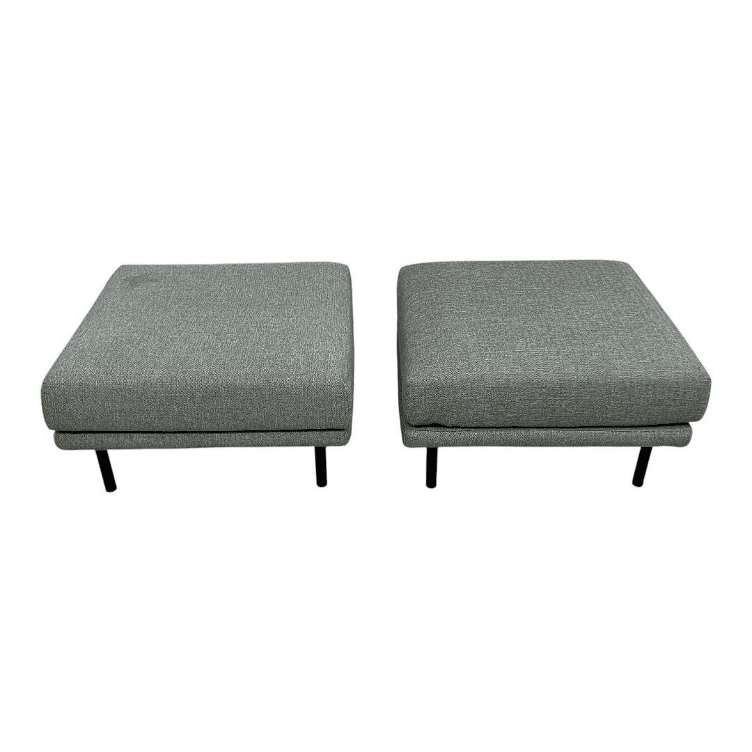 Burrow Field Ottoman - Stone Gray - Thumbnail 8