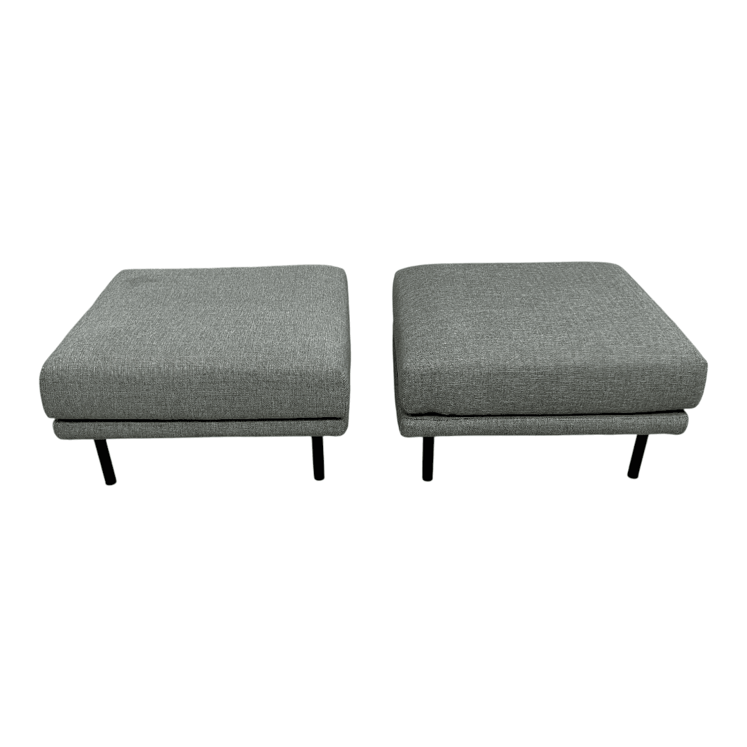 Burrow Field Ottoman - Stone Gray - Thumbnail 9