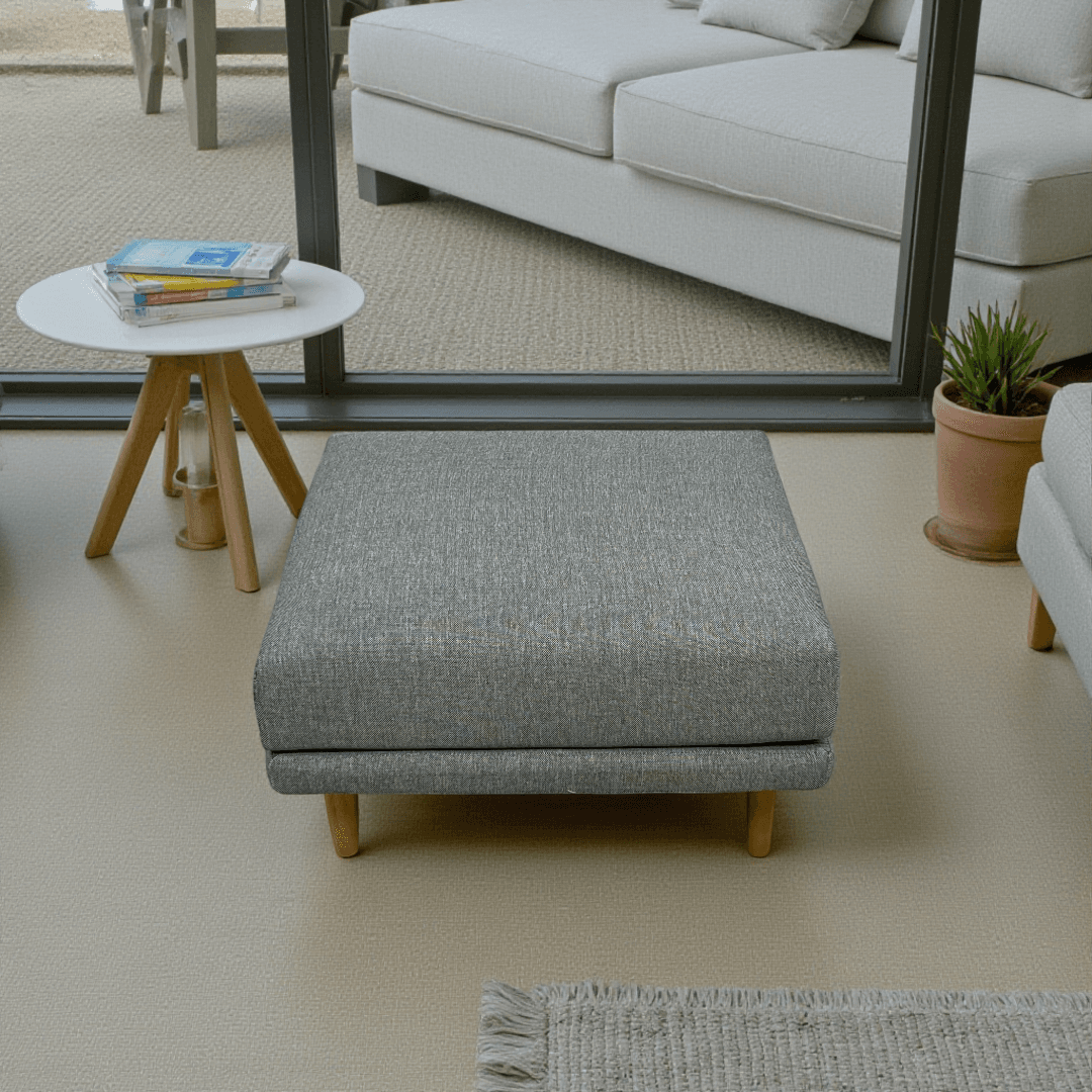 Burrow Field Ottoman - Oak - Image 1