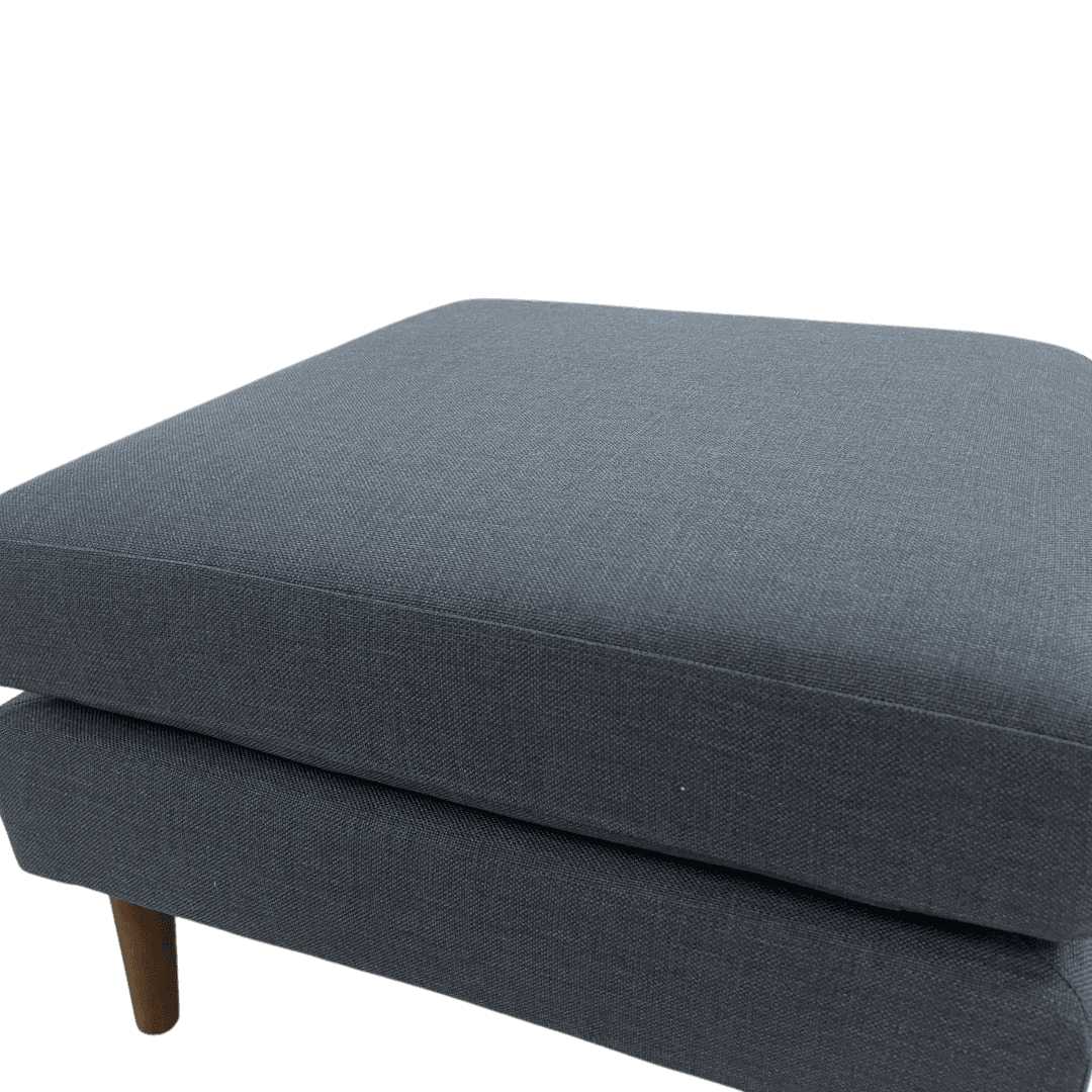 Burrow Nomad Ottoman - Navy Blue with Walnut Wood Leg Finish - Thumbnail 11