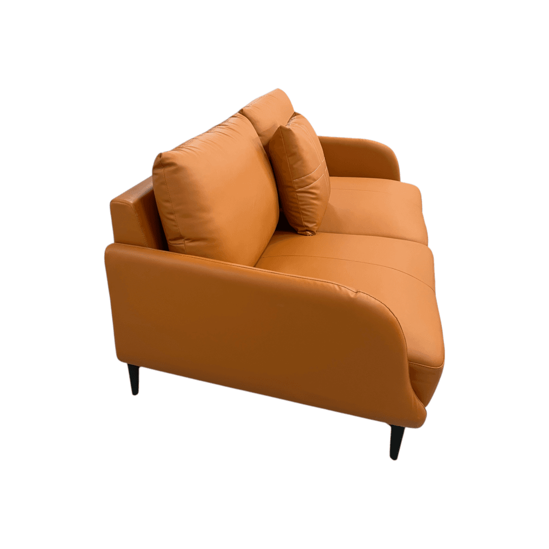 Latitude Run Orange Genuine Leather Standard Sofa Cushion Loveseat - Thumbnail 11