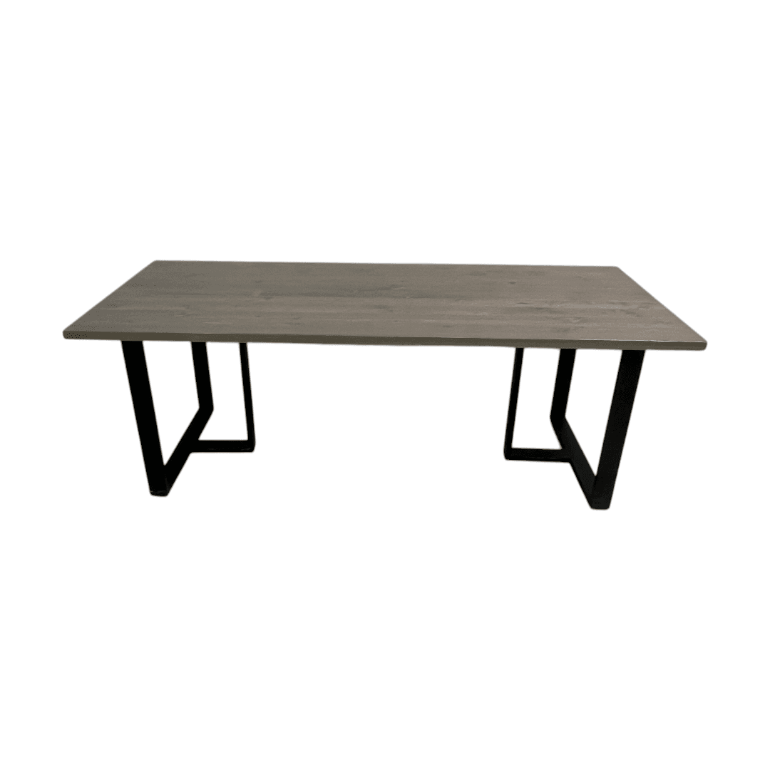 Urban Wood Goods Uptown Reclaimed Wood Dining Table and West Elm Slope Dining Chair Set - Thumbnail 12