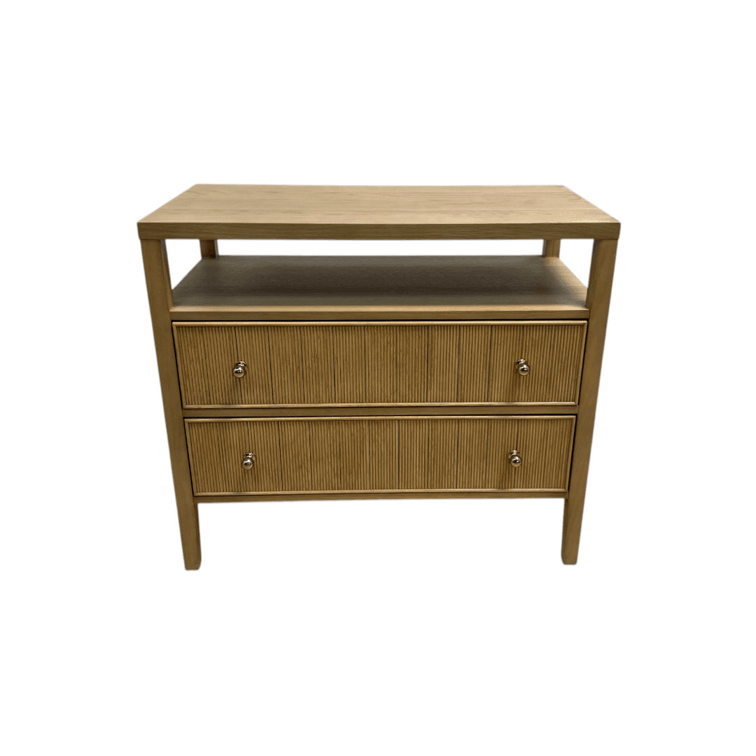 Hokku Designs Taube Highland Open Shelf 2-Drawer Nightstand Set - Thumbnail 10