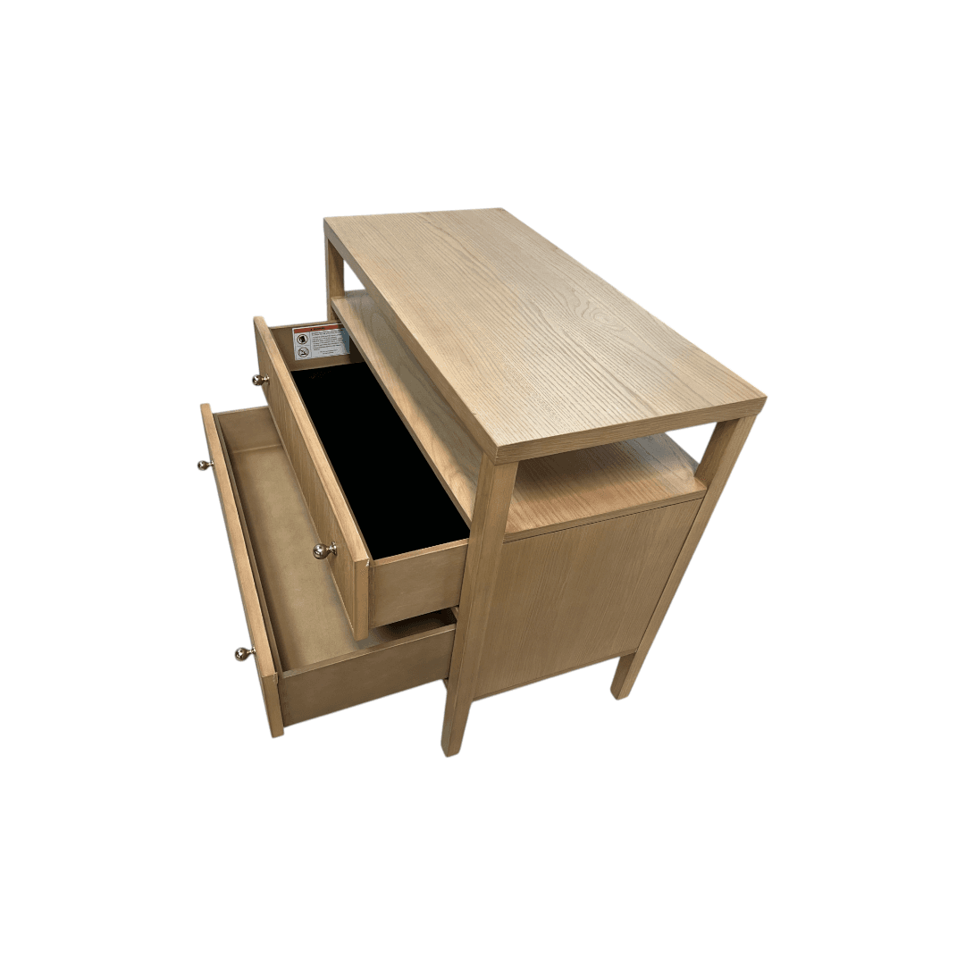 Hokku Designs Taube Highland Open Shelf 2-Drawer Nightstand Set - Thumbnail 17