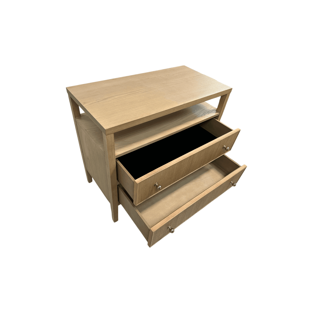 Hokku Designs Taube Highland Open Shelf 2-Drawer Nightstand Set - Thumbnail 18