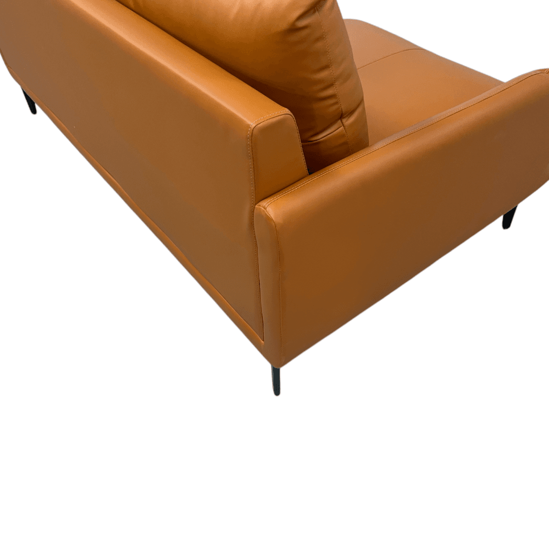 Latitude Run Orange Genuine Leather Standard Sofa Cushion Loveseat - Thumbnail 20