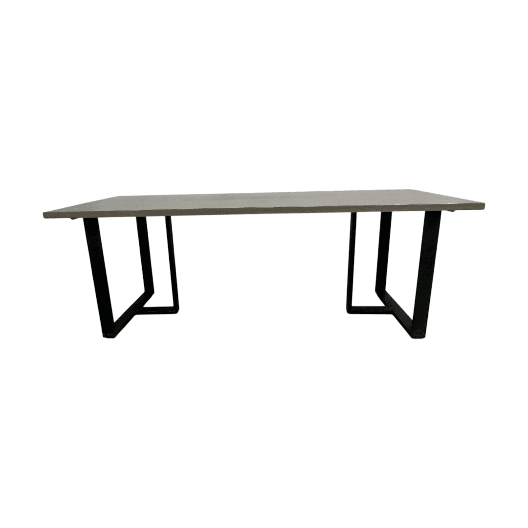 Urban Wood Goods Uptown Reclaimed Wood Dining Table and West Elm Slope Dining Chair Set - Thumbnail 13