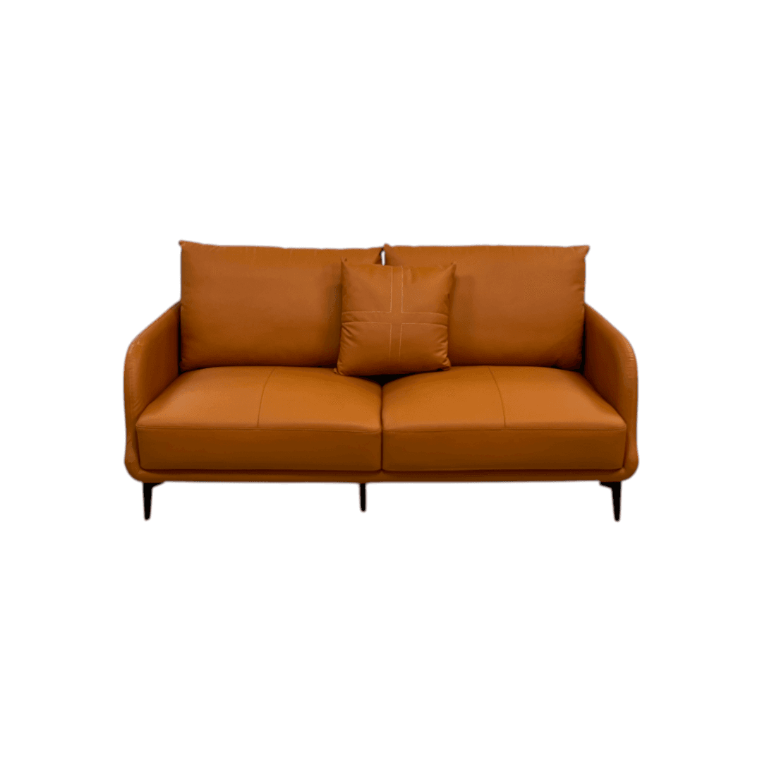 Latitude Run Orange Genuine Leather Standard Sofa Cushion Loveseat - Thumbnail 16
