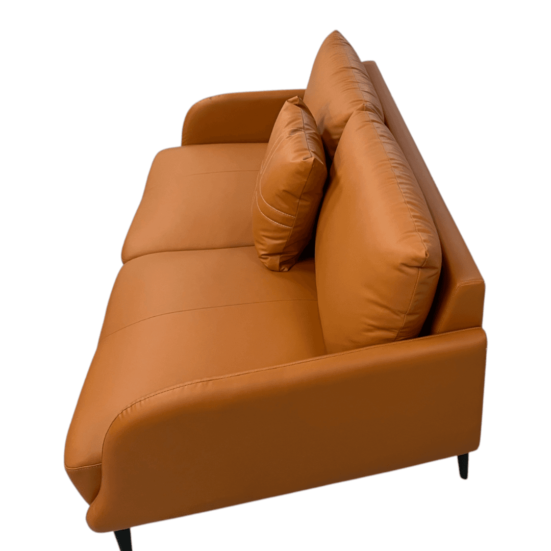 Latitude Run Orange Genuine Leather Standard Sofa Cushion Loveseat - Thumbnail 17