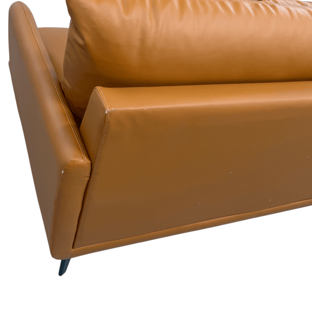 Latitude Run Orange Genuine Leather Standard Sofa Cushion Loveseat - Thumbnail 18