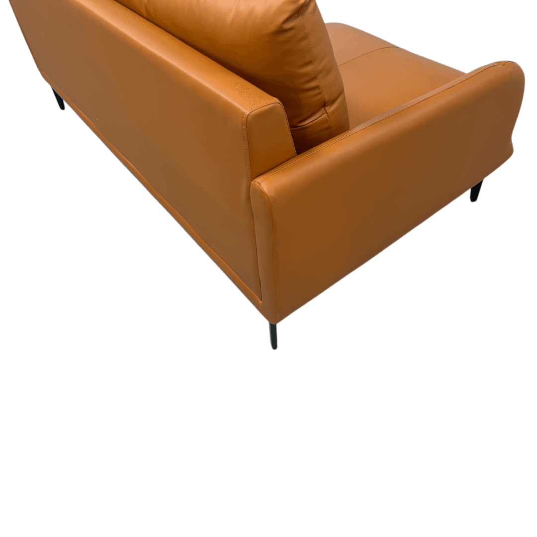 Latitude Run Orange Genuine Leather Standard Sofa Cushion Loveseat - Thumbnail 21