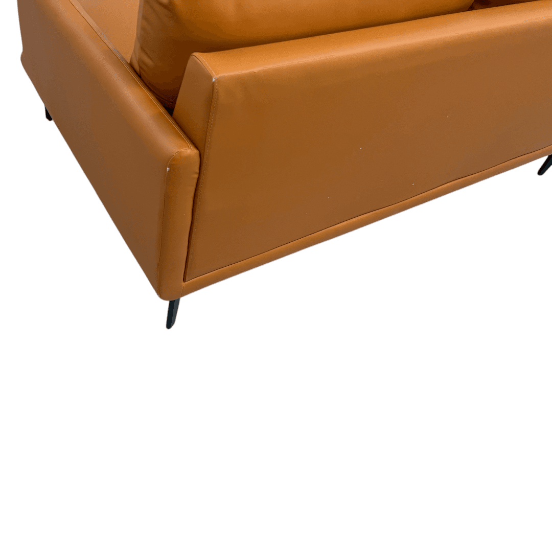 Latitude Run Orange Genuine Leather Standard Sofa Cushion Loveseat - Thumbnail 23