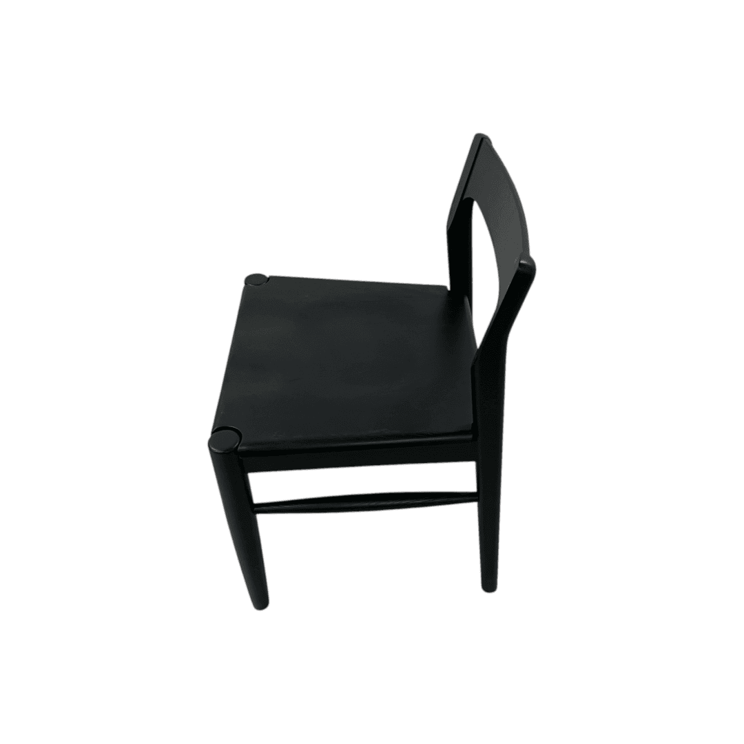 Moe's Home Owing Oak Wood Black Side Dining Chair Set of 6 - Thumbnail 3