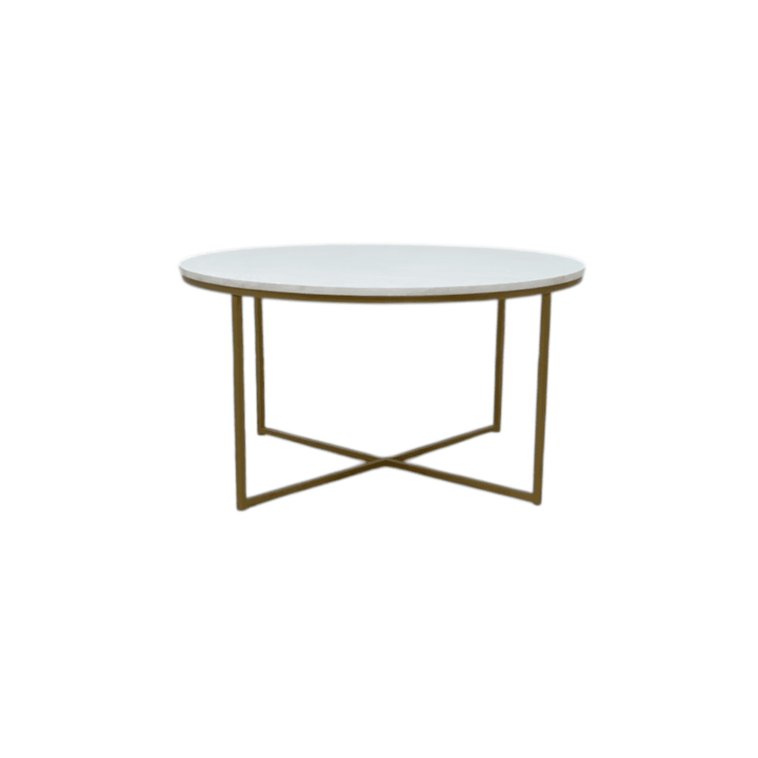 Walker Edison Modern Round Coffee Table - Thumbnail 2