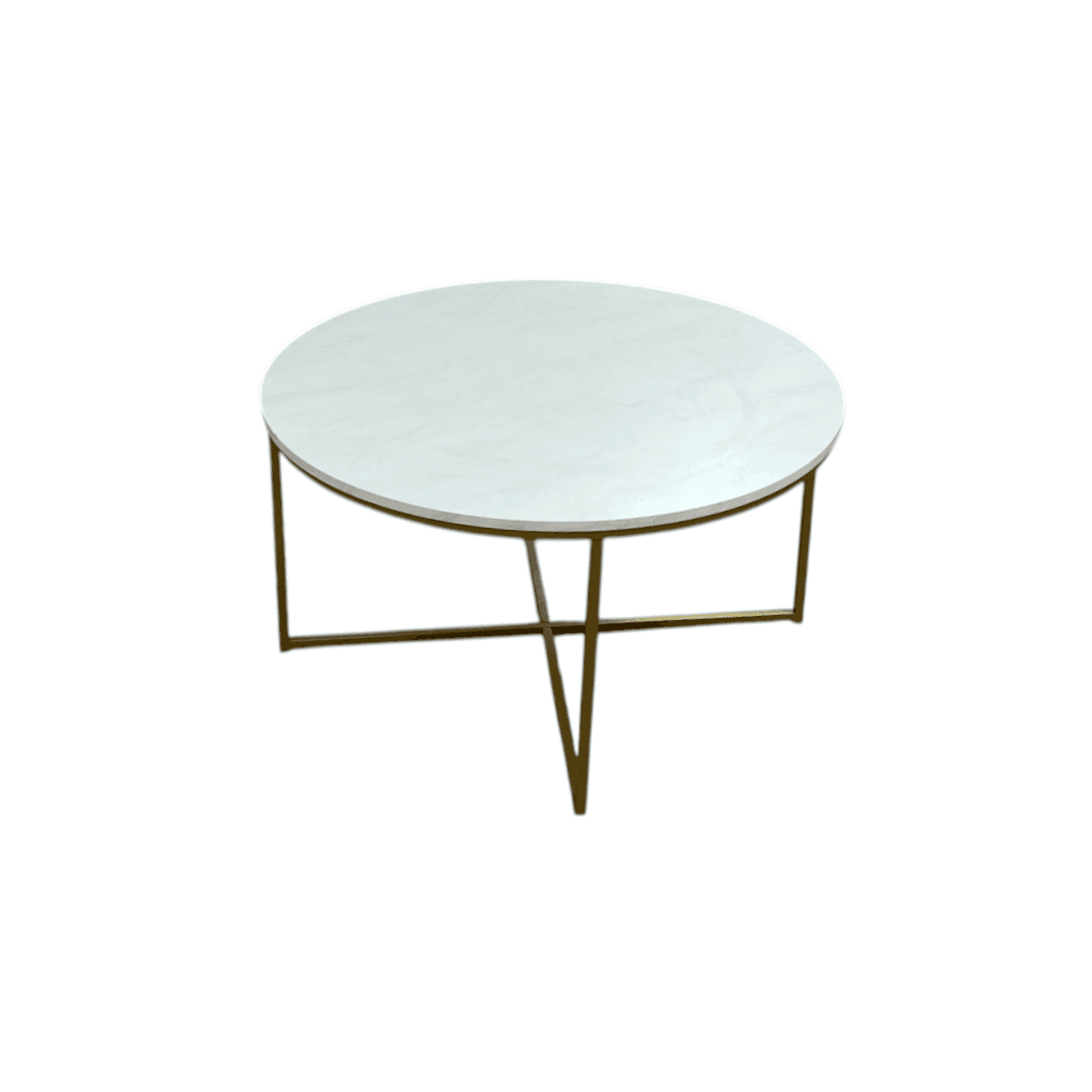 Walker Edison Modern Round Coffee Table - Thumbnail 5