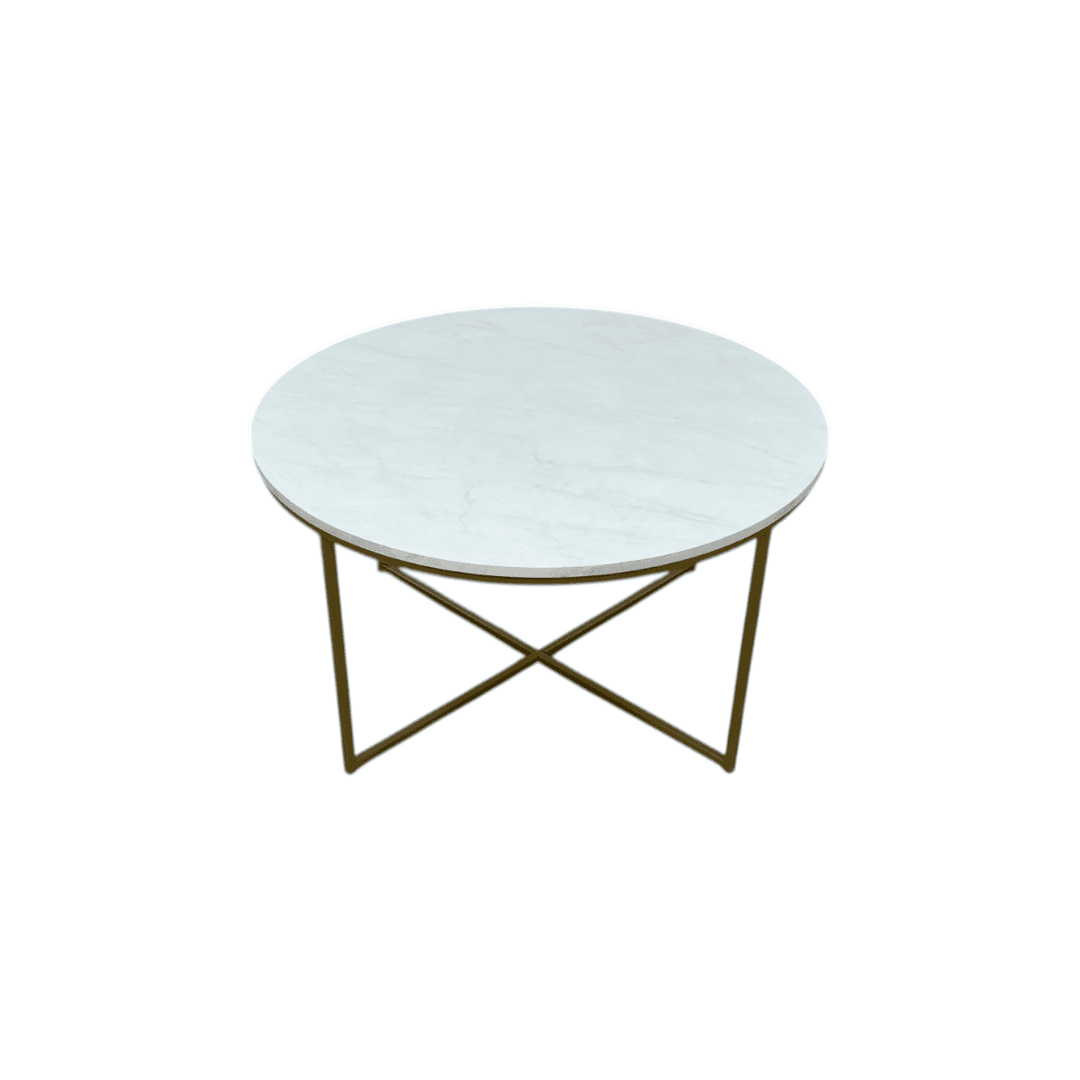 Walker Edison Modern Round Coffee Table - Thumbnail 4