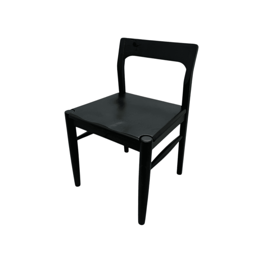 Moe's Home Owing Oak Wood Black Side Dining Chair Set of 6 - Thumbnail 2