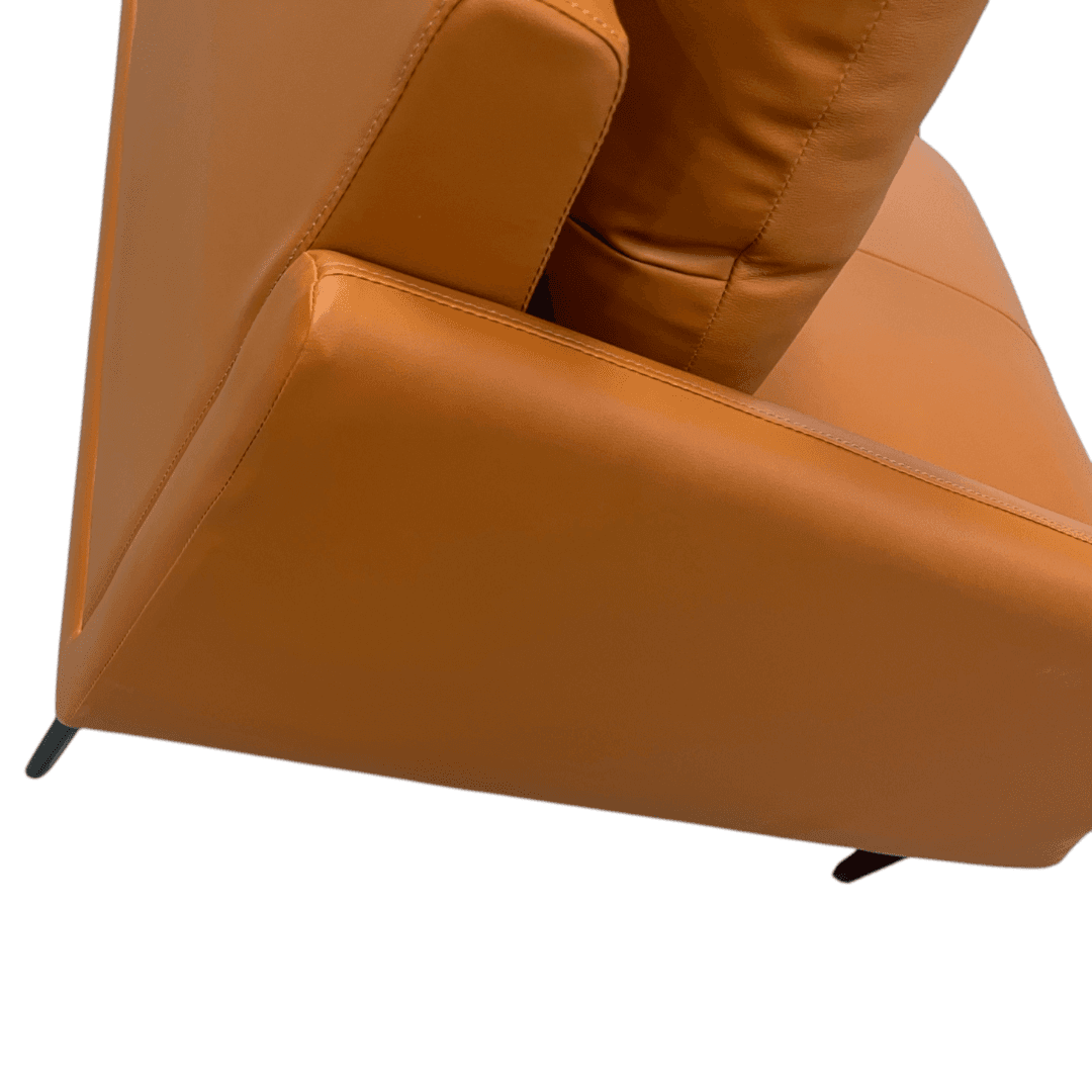 Latitude Run Orange Genuine Leather Standard Sofa Cushion Loveseat - Thumbnail 22