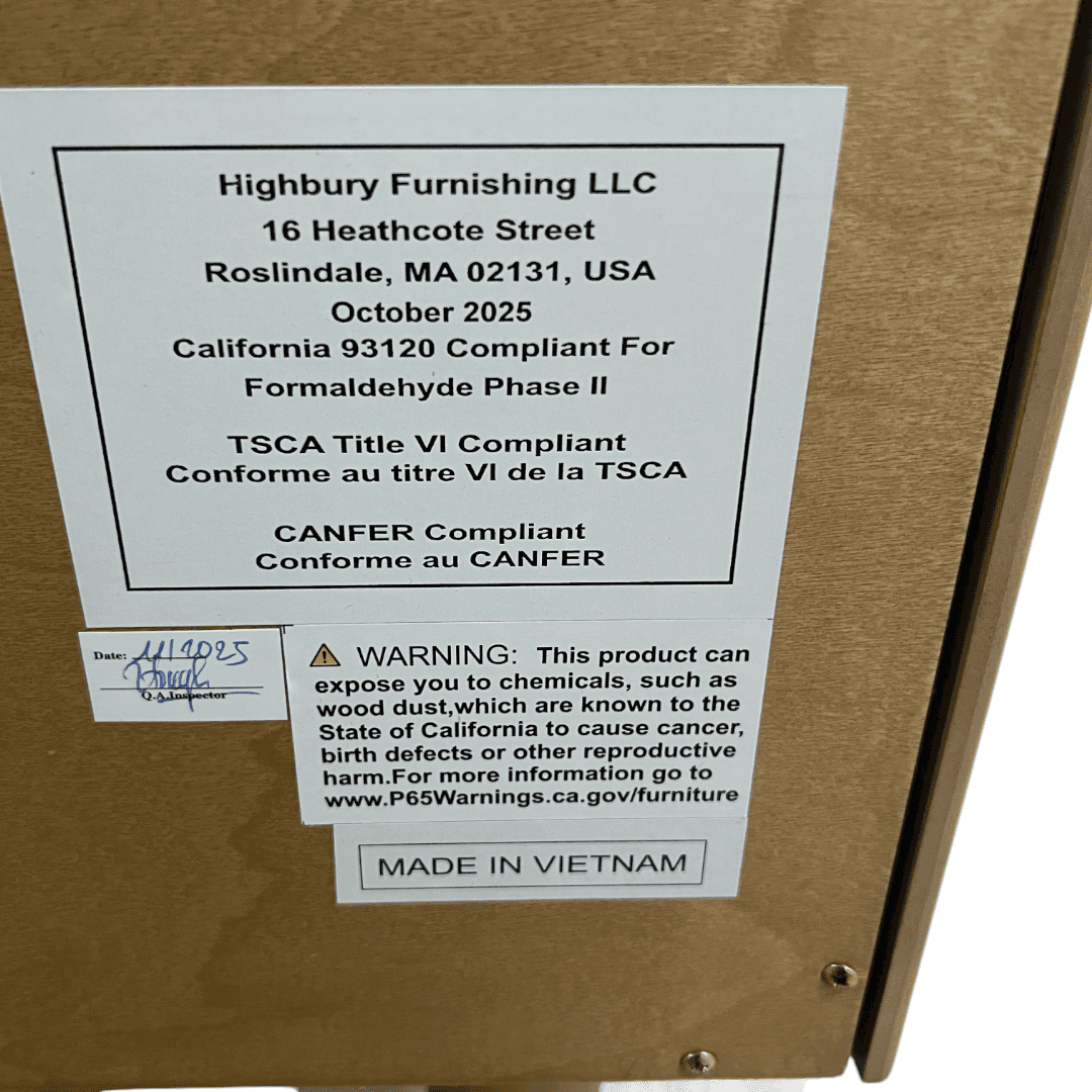 Highbury Furnishings Havana Single Bathroom Vanity in Reeded Birch Carrara Marble Countertop - Thumbnail 9