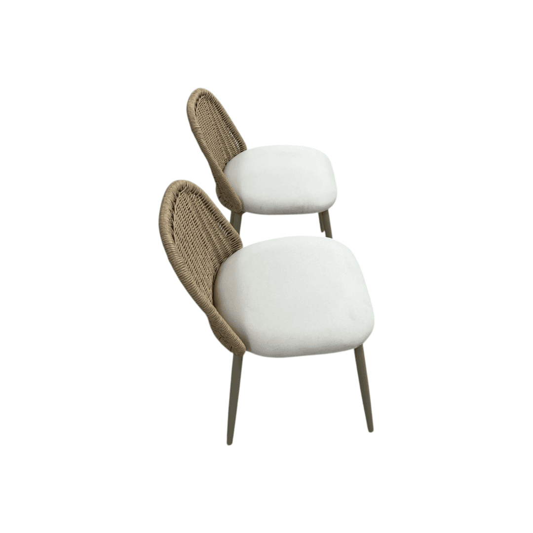 TOV Alexa Rattan Performance Fabric Dining Chair Set of 2 - Thumbnail 12