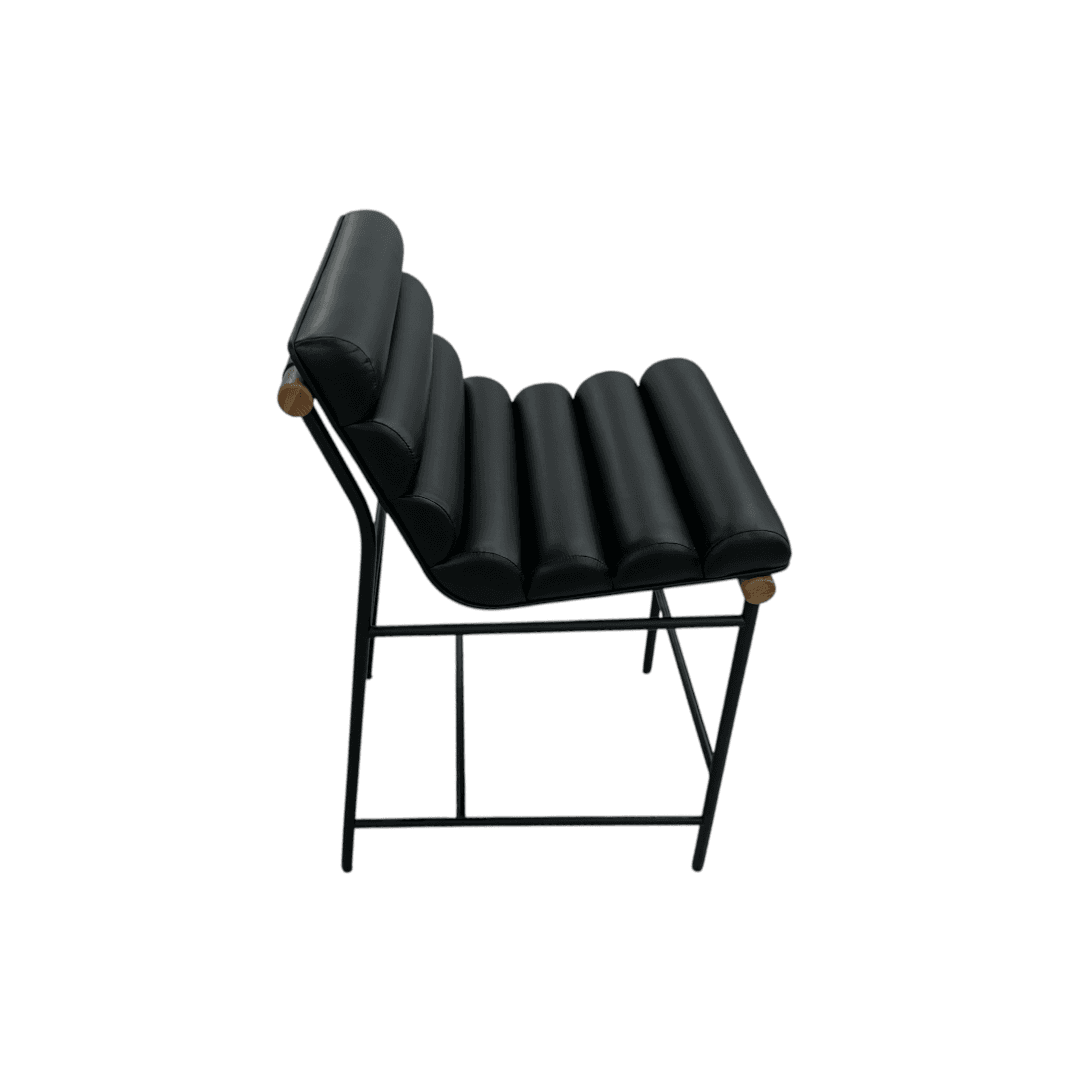 Denver Modern Vail Counter Stool - Black Leather - Thumbnail 7