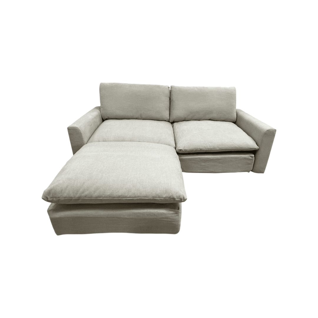 Burrow Russet 2-Piece Sofa with Ottoman - Thumbnail 4