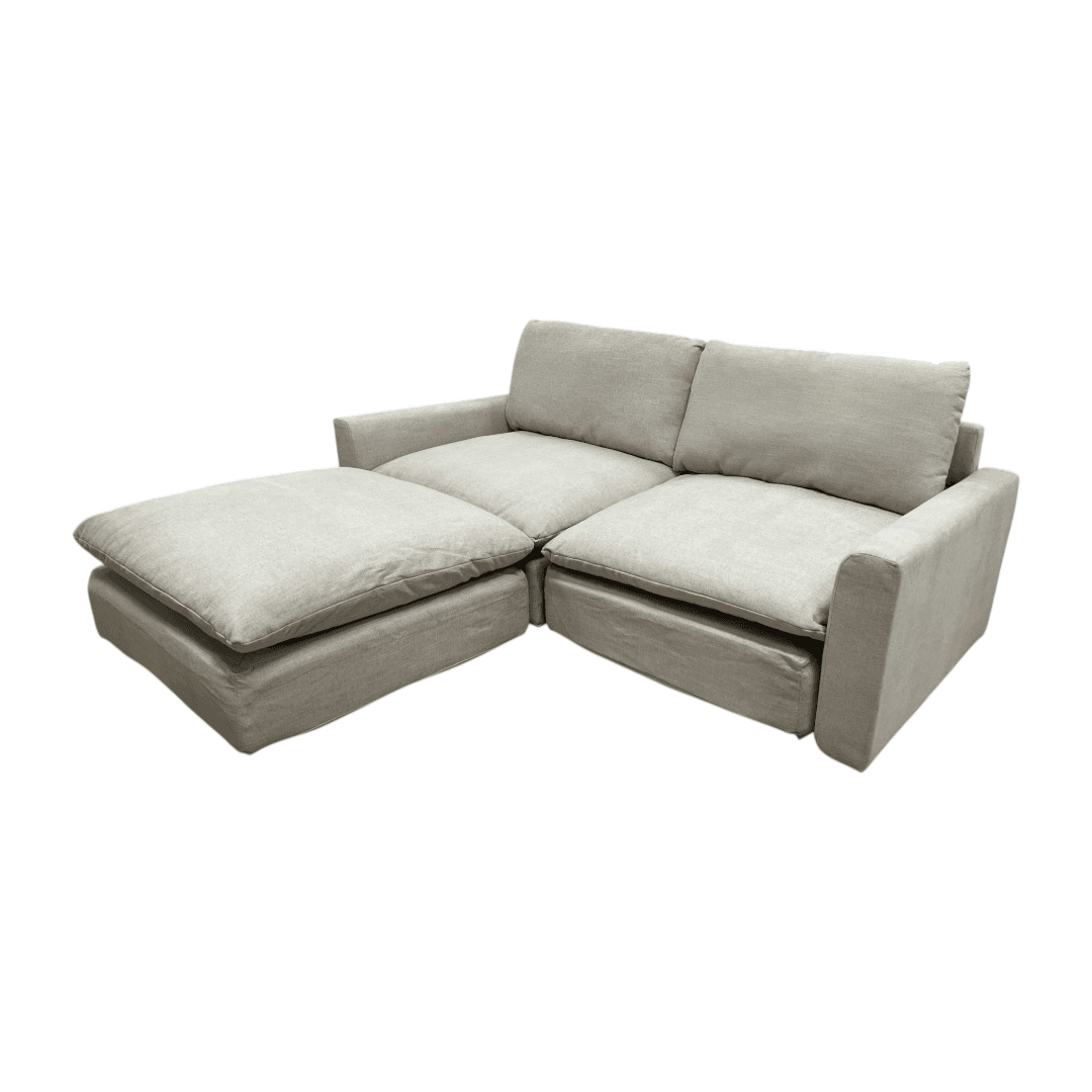 Burrow Russet 2-Piece Sofa with Ottoman - Thumbnail 2