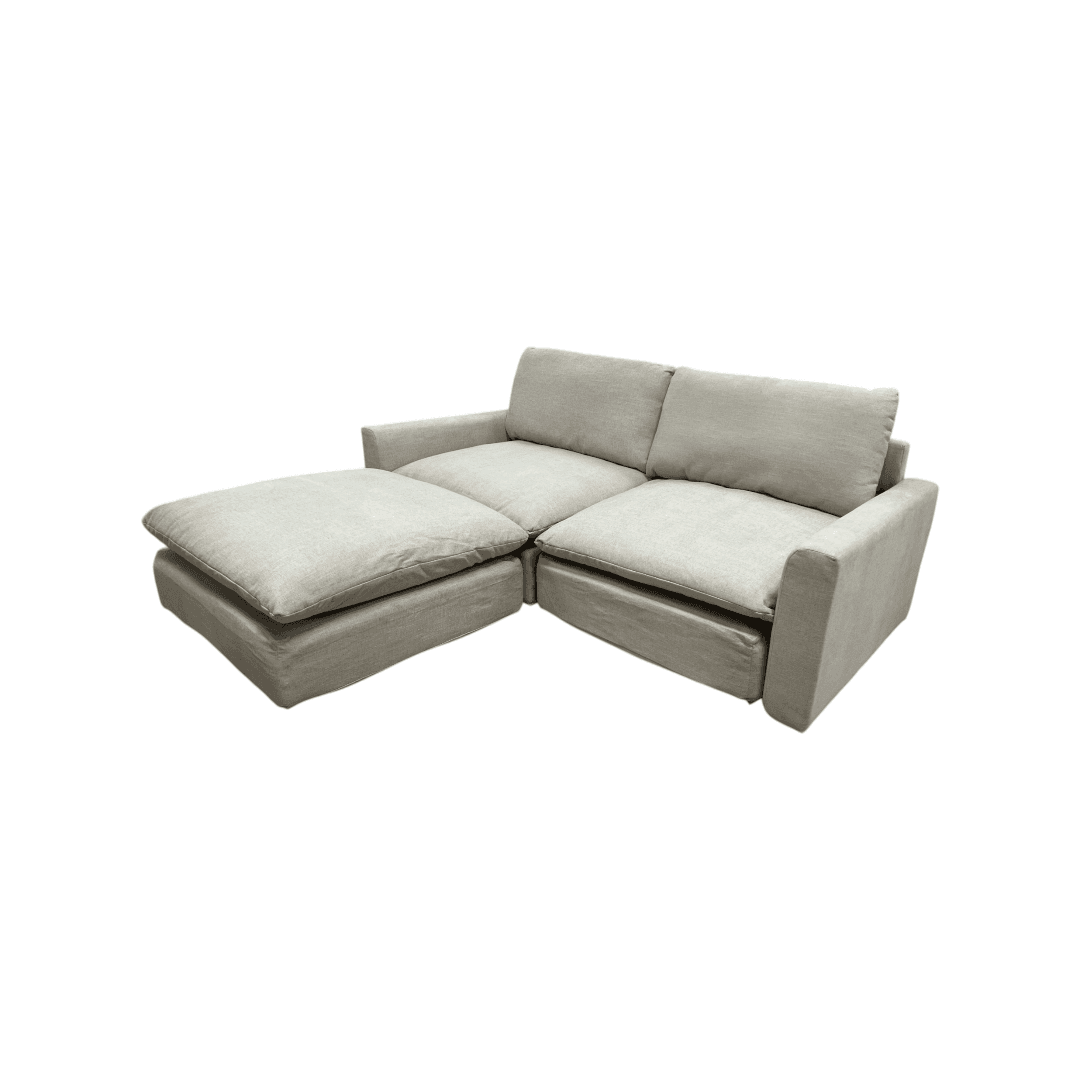 Burrow Russet 2-Piece Sofa with Ottoman - Thumbnail 6