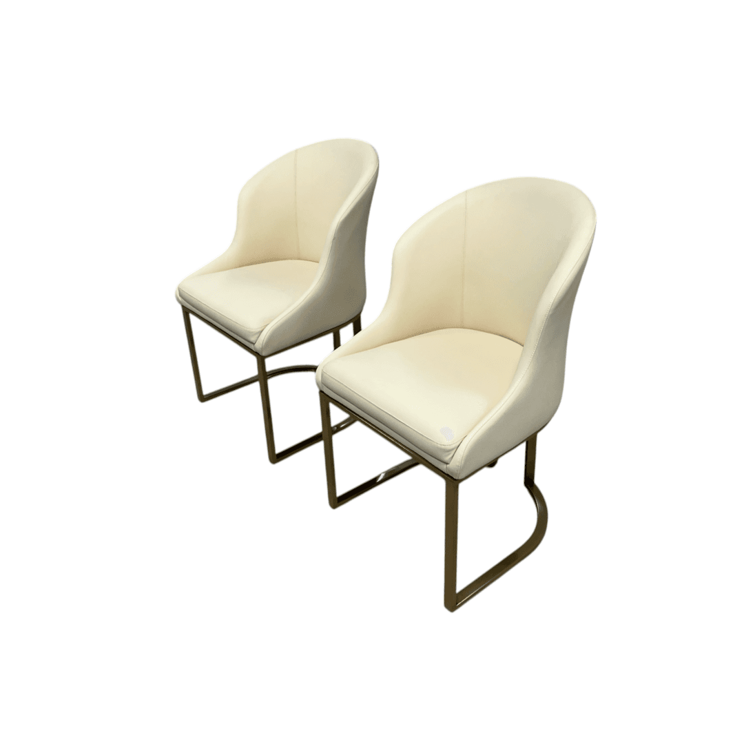 Orren Ellis Teferi Modern Luxury Dining Chair PU Leather Upholstery Stainless Steel Base (Set of 2) - Thumbnail 8