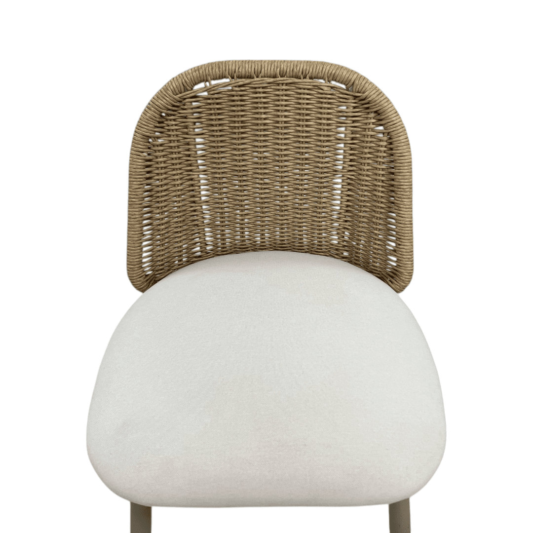 TOV Alexa Rattan Performance Fabric Dining Chair Set of 2 - Thumbnail 8