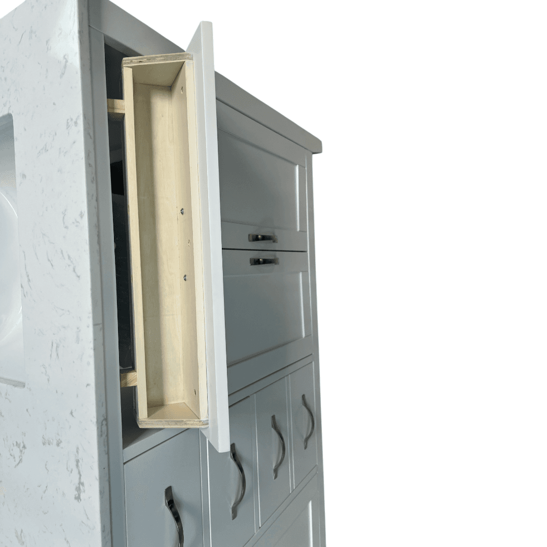 Lark Manor Vannes Bathroom Vanity with Solid Hardwood Frame Quartz Countertop - Thumbnail 16