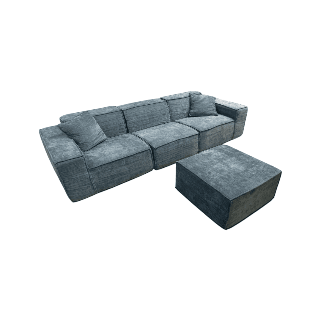 Rove Lab M1 Sofa Sectional and Ottoman - Hydrogen Blue - Thumbnail 3