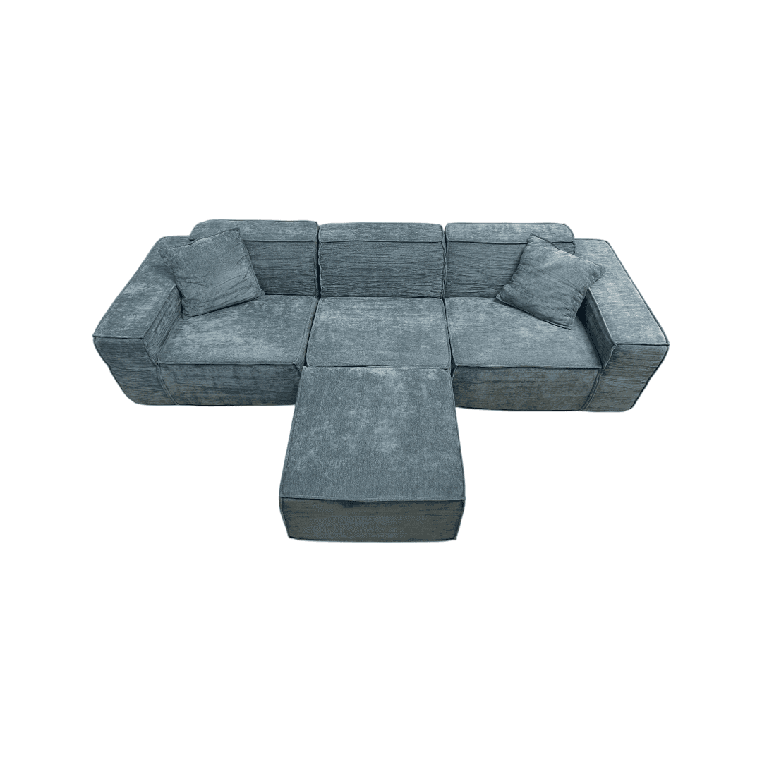 Rove Lab M1 Sofa Sectional and Ottoman - Hydrogen Blue - Thumbnail 14