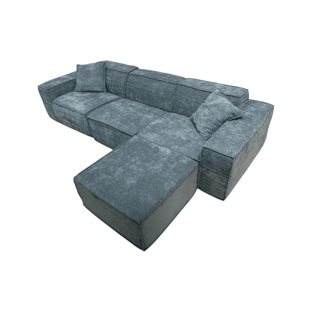 Rove Lab M1 Sofa Sectional and Ottoman - Hydrogen Blue - Thumbnail 2