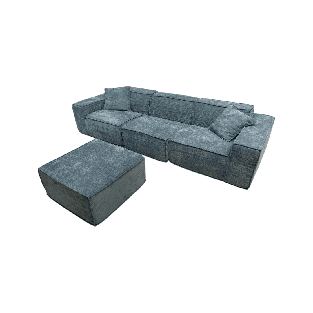 Rove Lab M1 Sofa Sectional and Ottoman - Hydrogen Blue - Thumbnail 5
